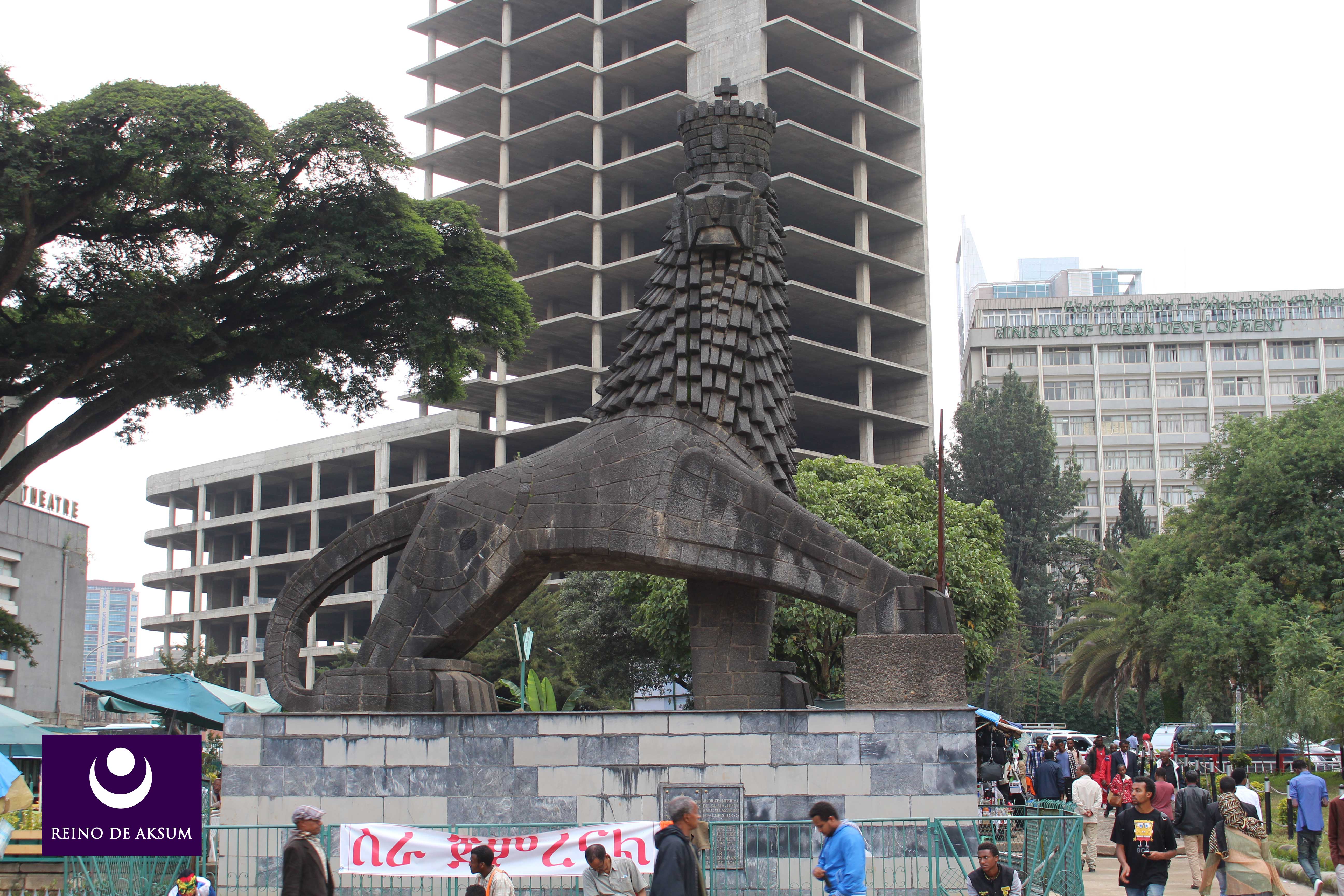 edificios históricos de Addis Abeba Serie II Etiopía 1997 bloques de cuatro estampillada sin montar o nunca montada, 